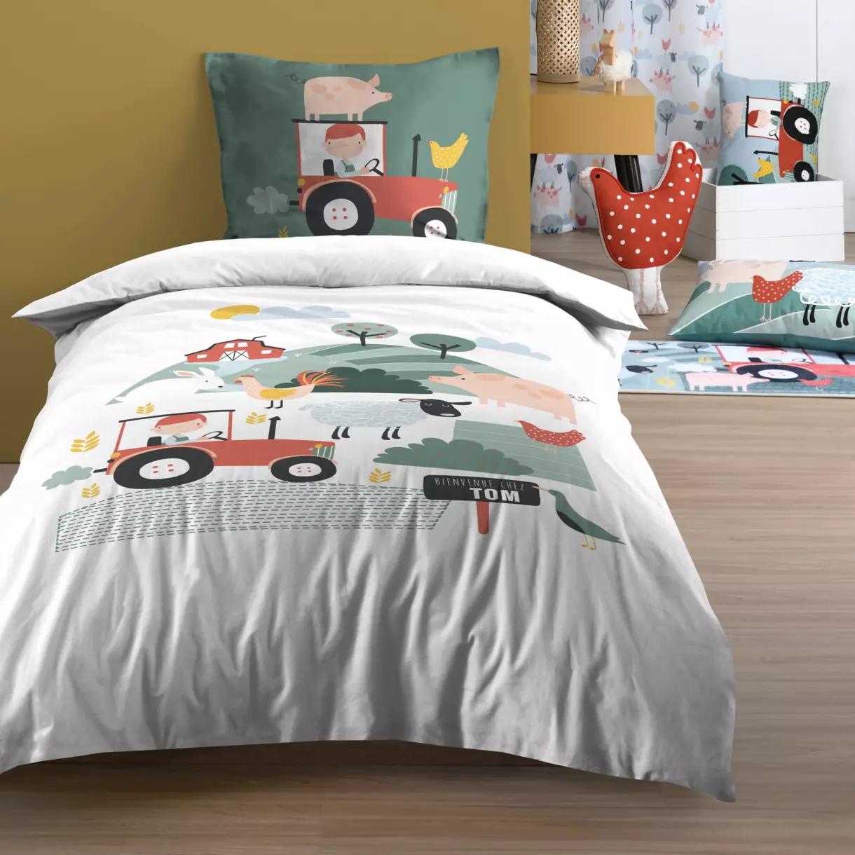 Funda nórdica y una funda para almohada en algodón (140 cm) Tom Multicolor 1