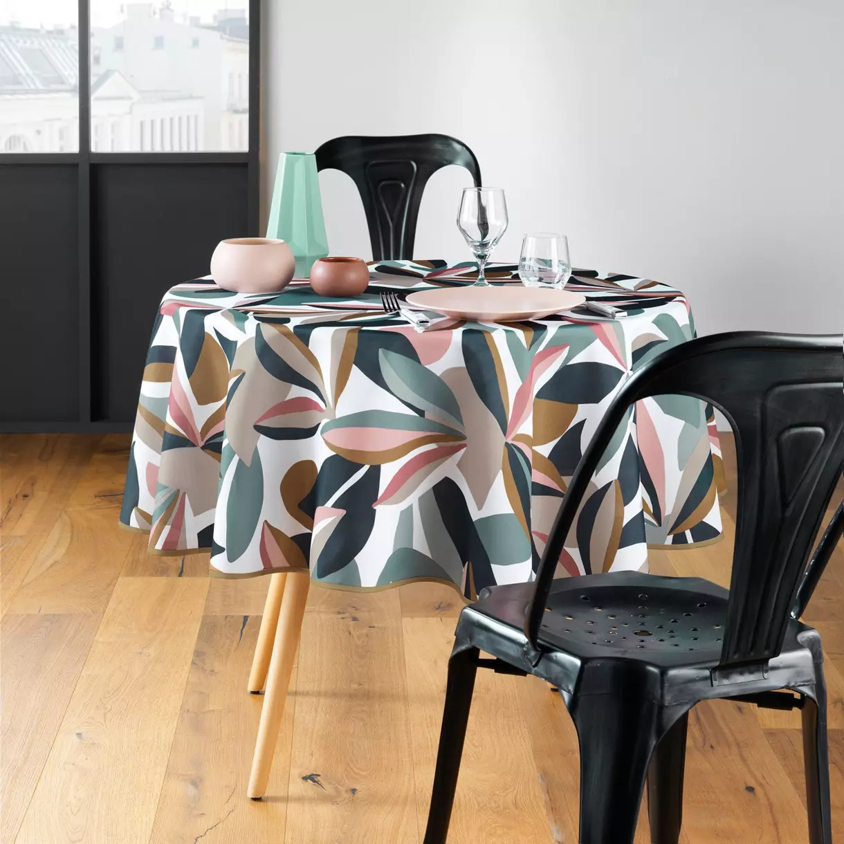 Mantel redondo anti manchas (180 cm) Lavinia Multicolor 1