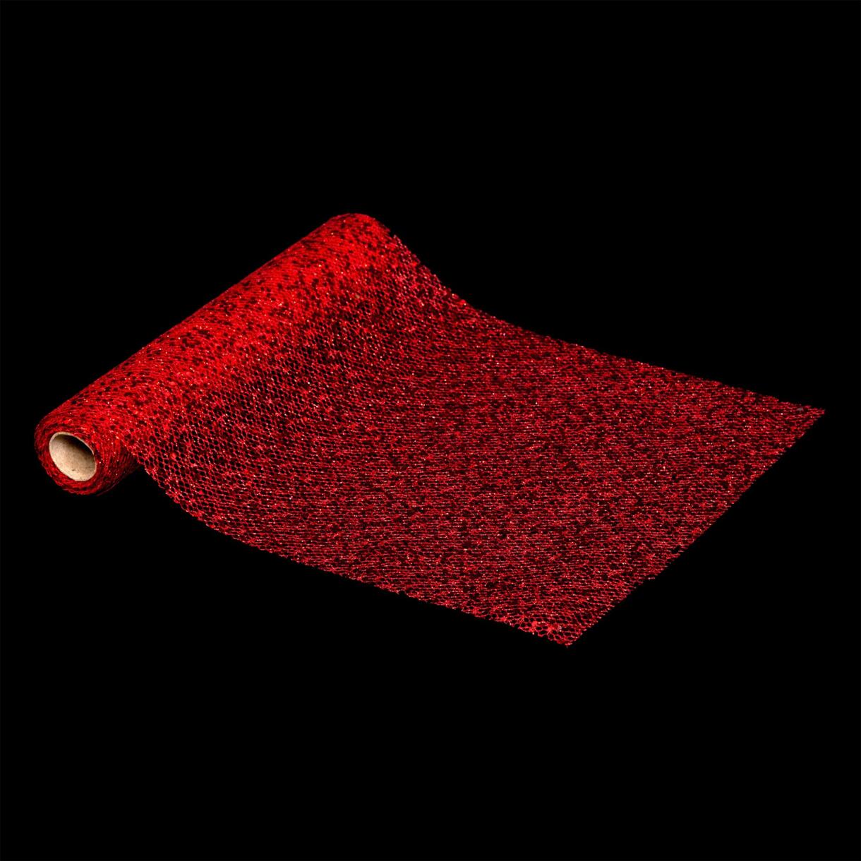Tafelloper mesh sequin Rood 1
