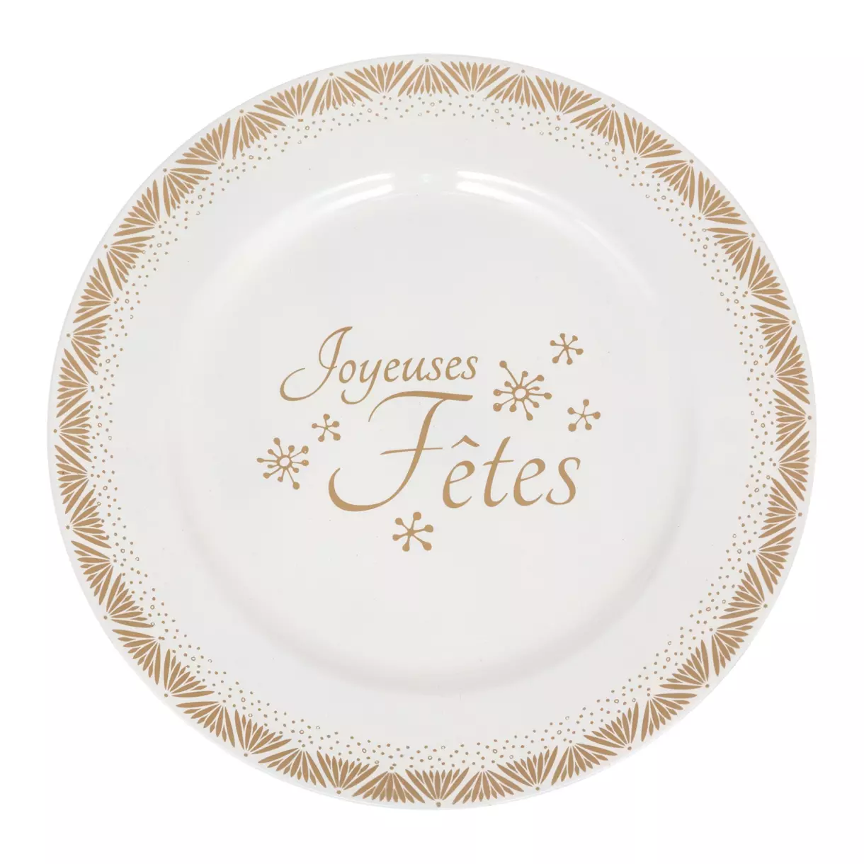 Lote de 12 platillos Joyeuses fêtes Oro 1