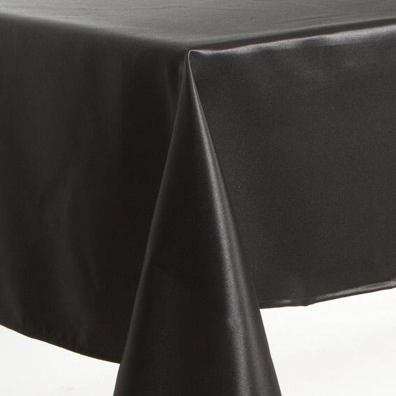 Mantel rectangular (L 240 cm) Satén Negro 1
