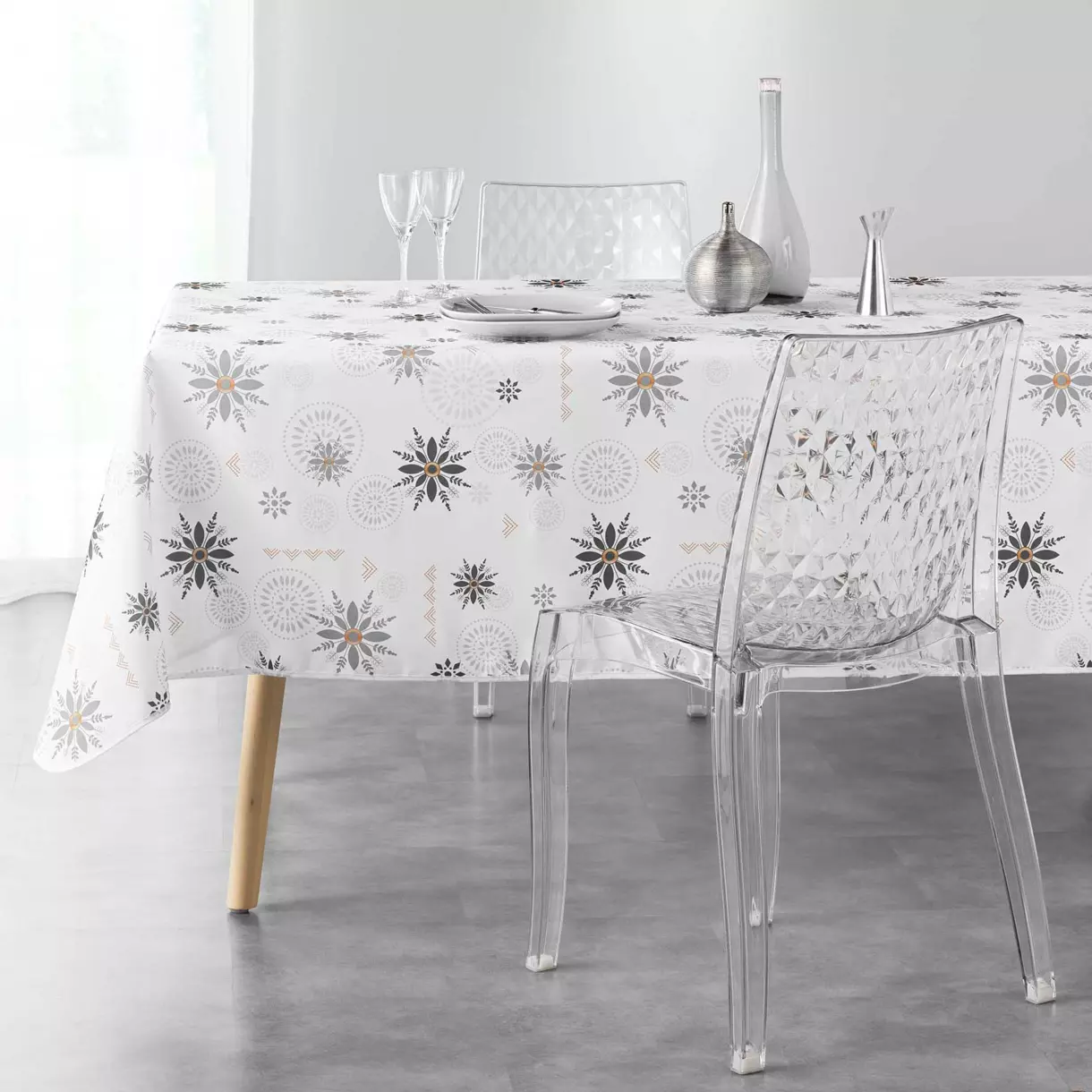Mantel rectangular (L240 cm) Blanco Encantado 1