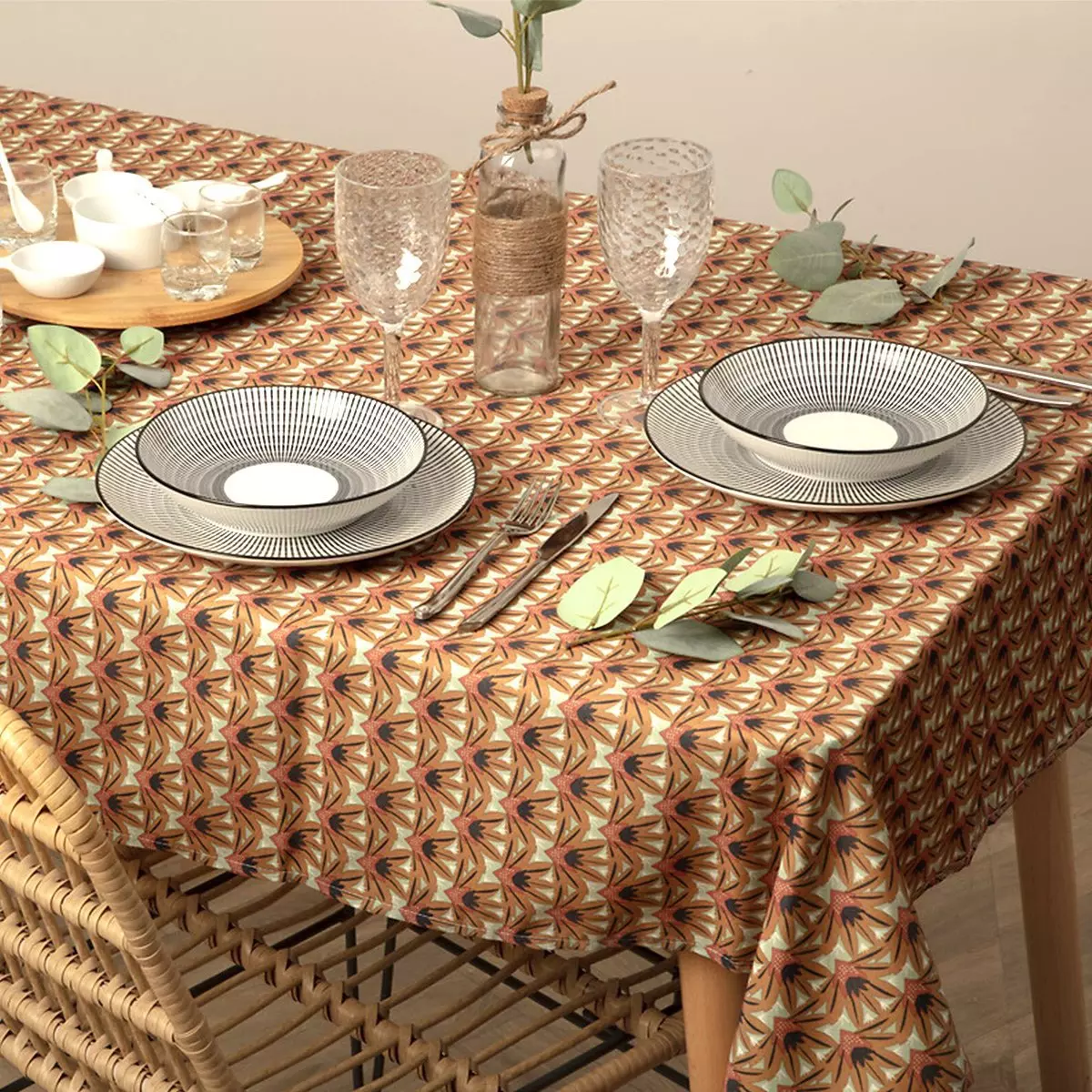 Mantel rectangular anti manchas (L240 cm) Kais Topo 1