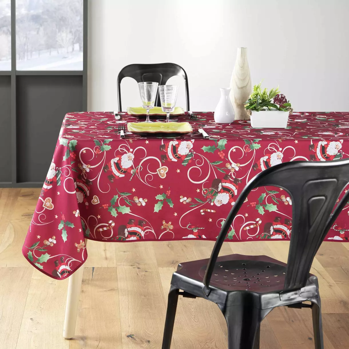 Mantel anti-manchas Père Noël L300 cm Rojo 1