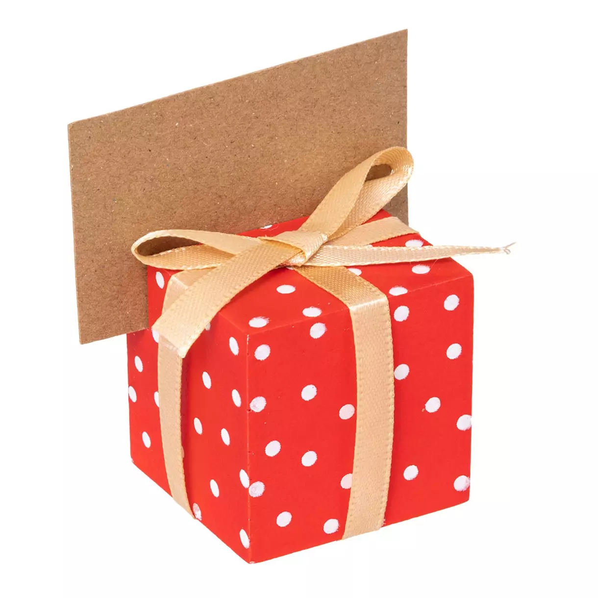 Set van 2 plaatskaartjes of menuhouders Cadeaux Rood 1