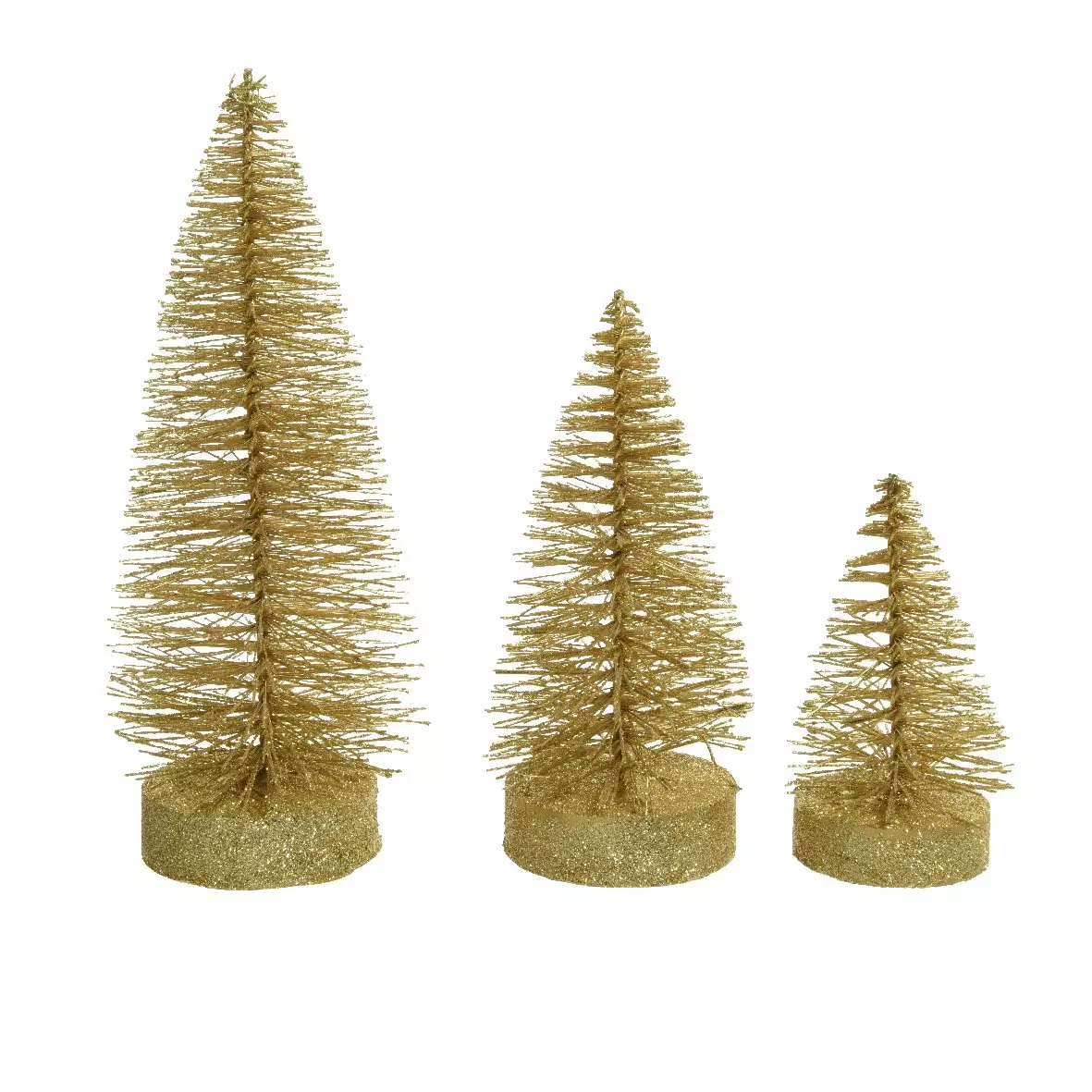 Conjunto de decoraciones para dispersar 3 pinos Oro 1