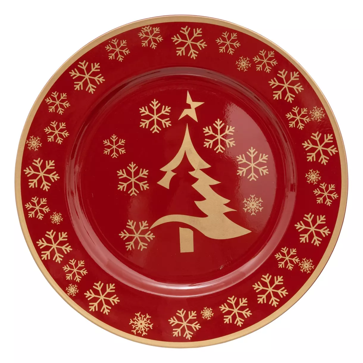 Lot de 12 dessous d'assiette Sapin Rouge 1