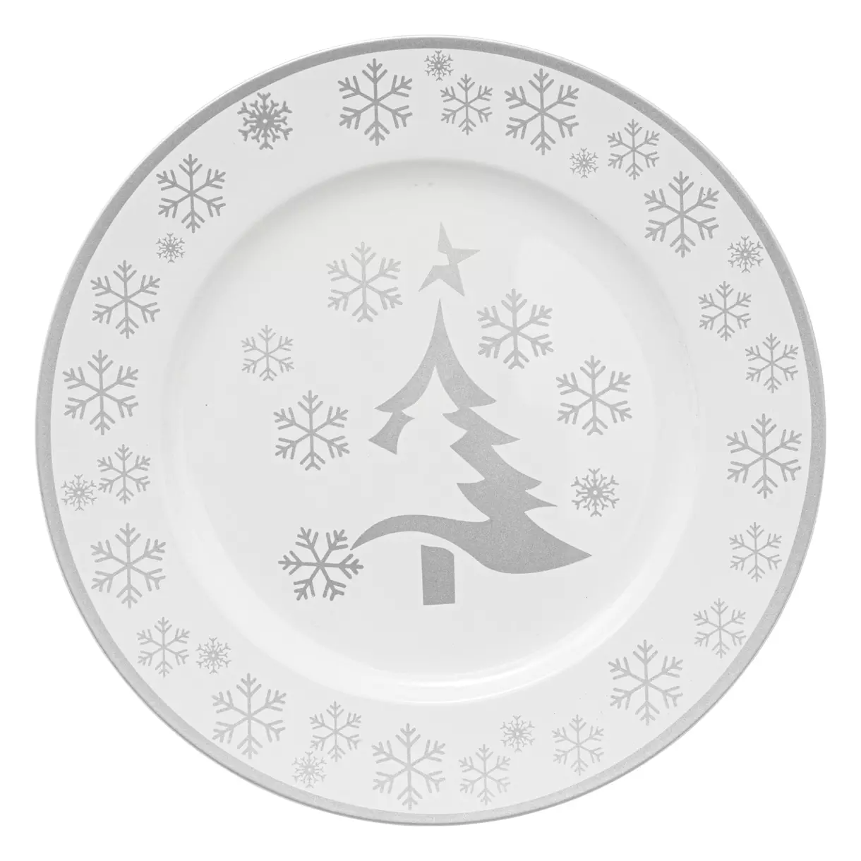 Lot de 12 dessous d'assiette Sapin Argent 1