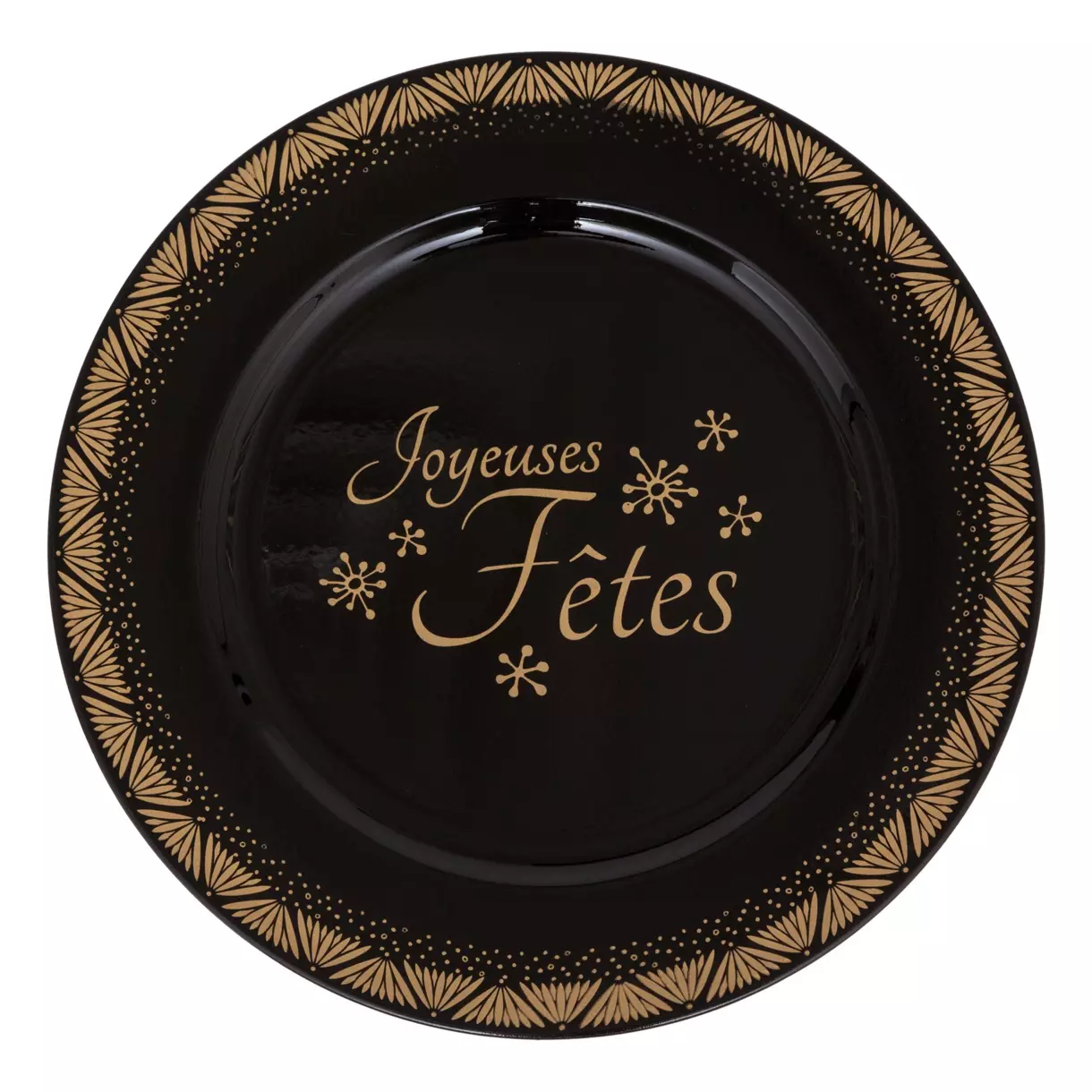 Lote de 12 platillos Joyeuses fêtes Negro 1