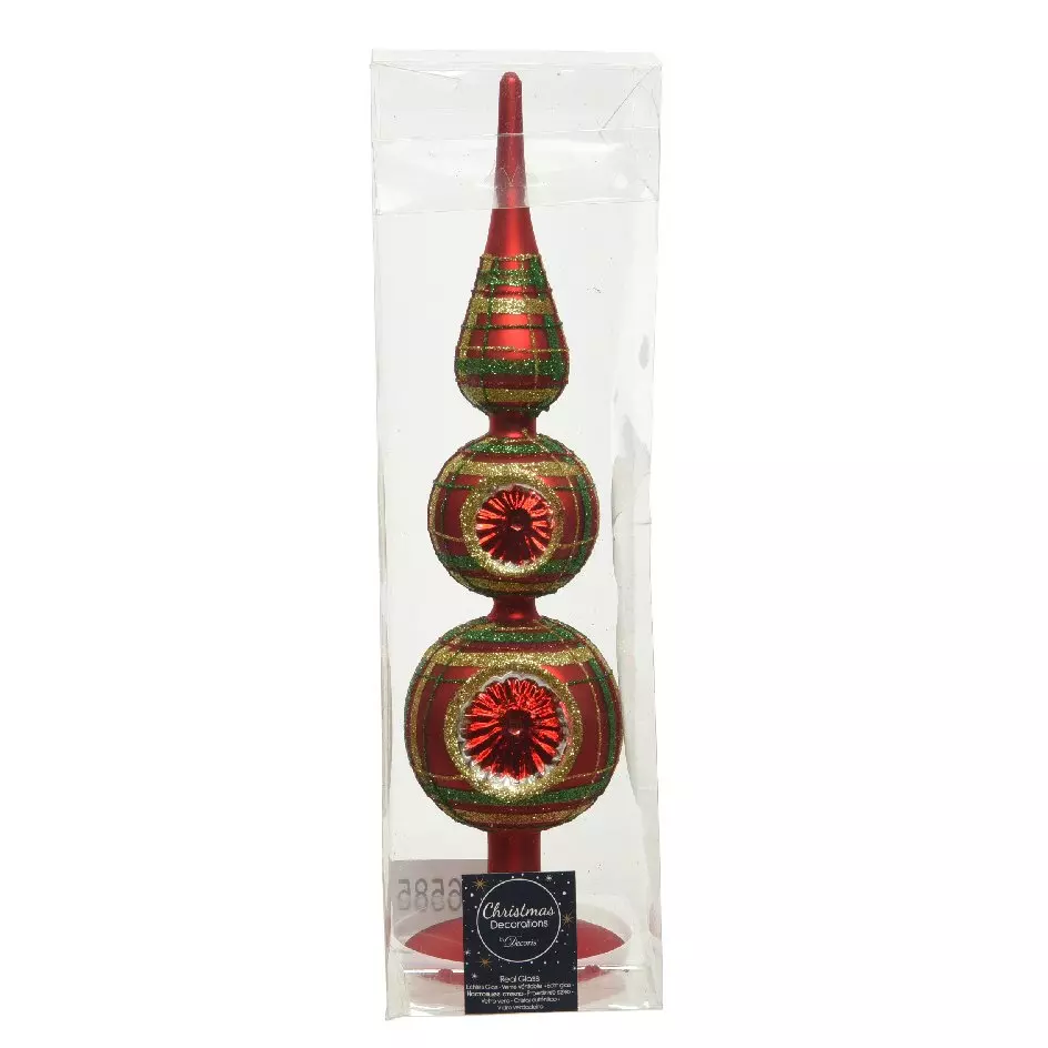 Tischdeko aus Glas zum Aufstellen rot 1