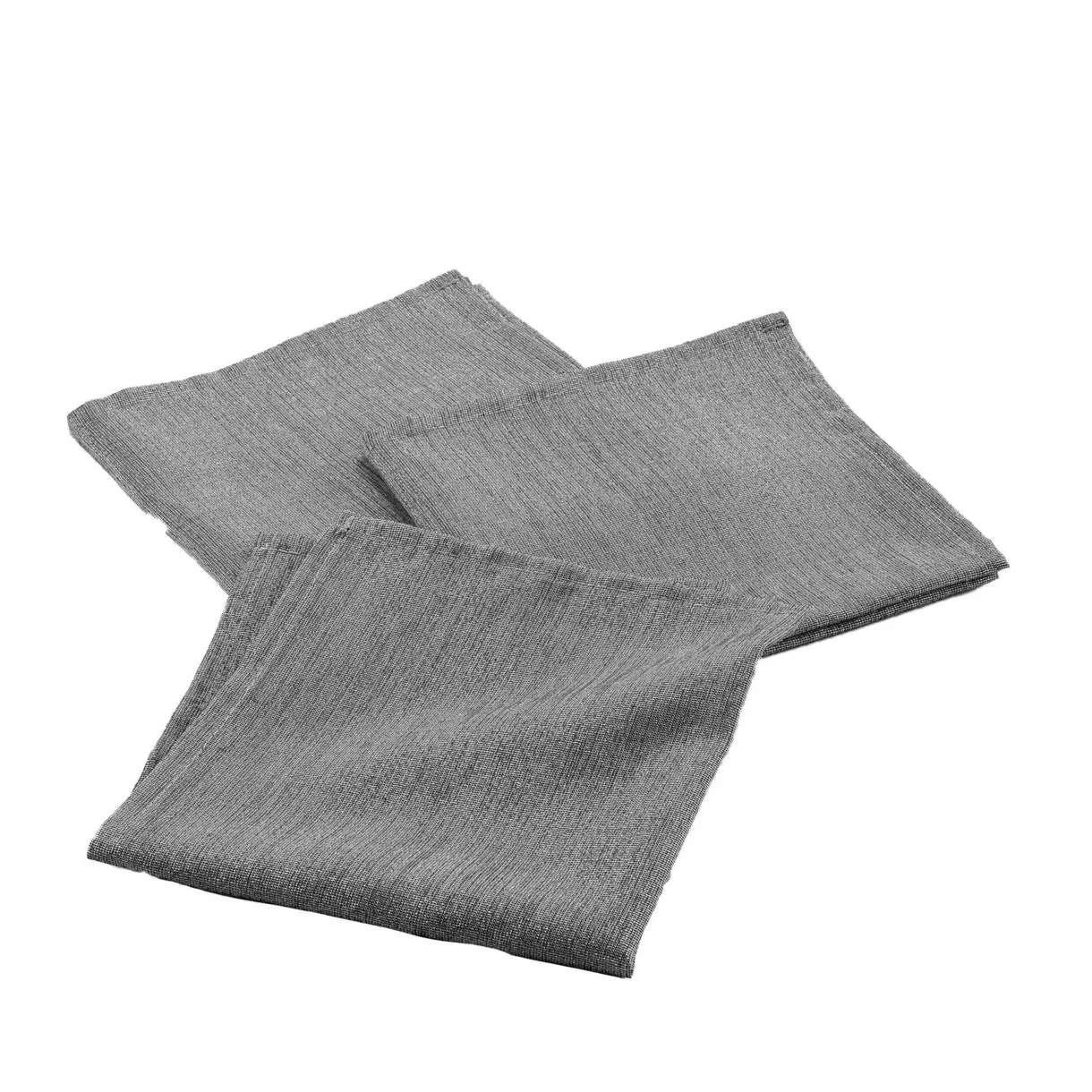Lot de 3 serviettes Silvery Gris 1