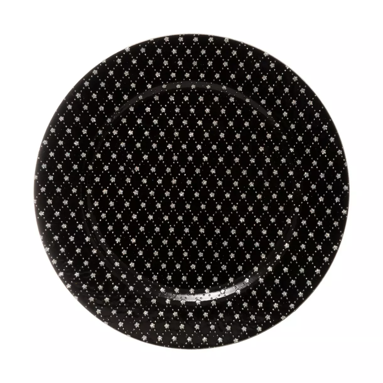 Lote de 12 mini platillos estrella purpurina Negro 1
