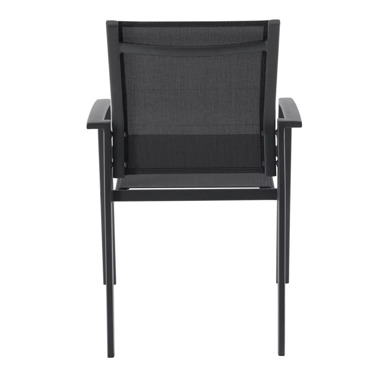 Silla de jardín aluminio apilable con reposabrazos Axiome - Gris grafito 6
