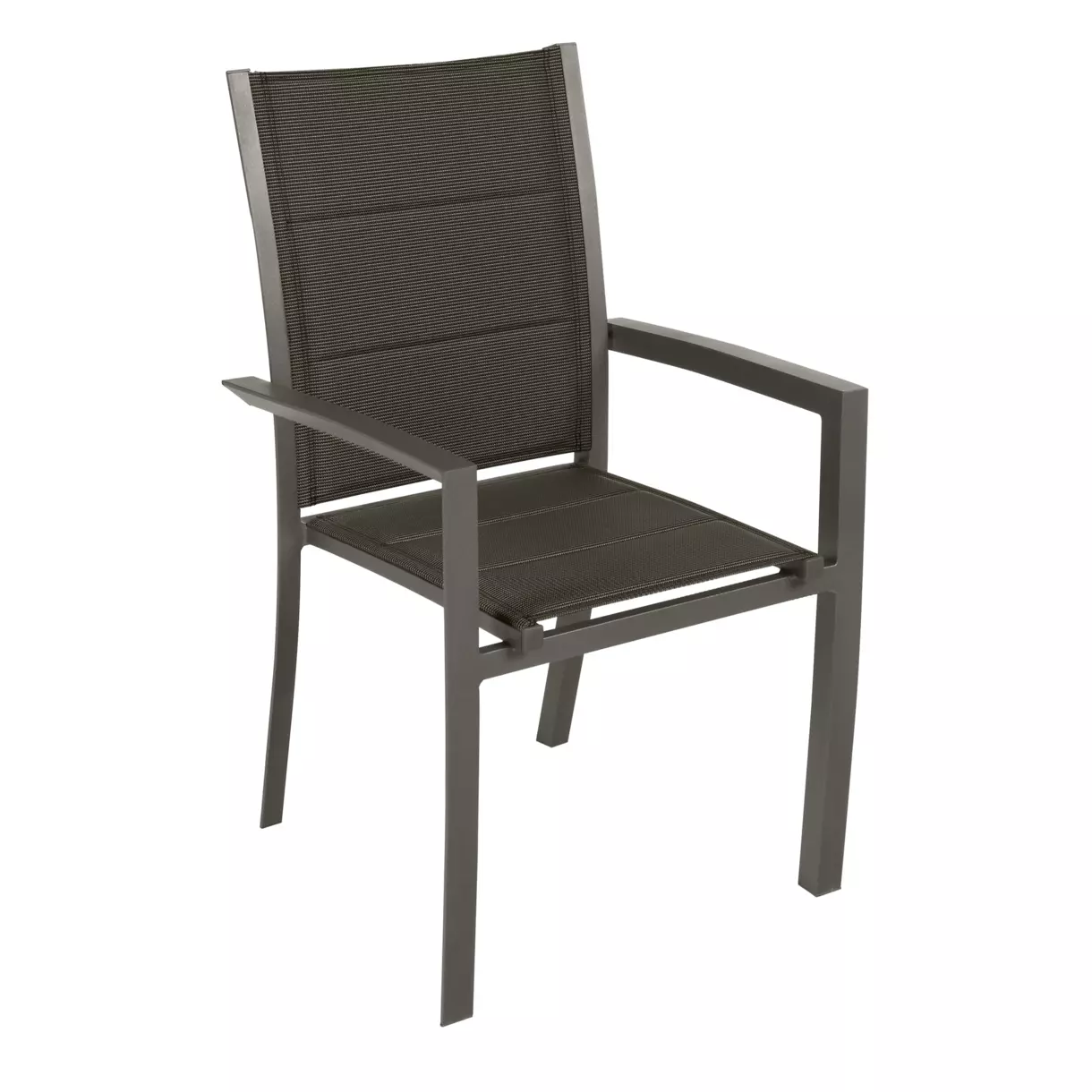 Fauteuil de jardin alu empilable Allure - Taupe speculoos/Praline 1
