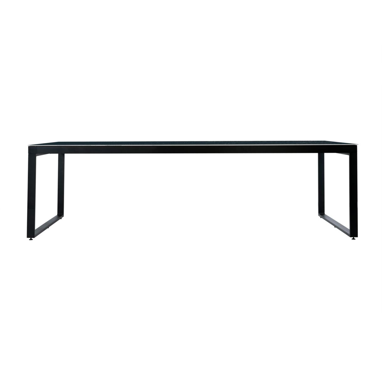 Table de jardin 10 places Aluminium/Céramique Kore (240 x 120 cm) - Noir/Noir marbré 6