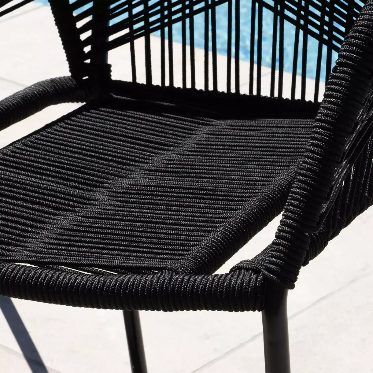 Sillón de jardín apilable Seville - Negro 6