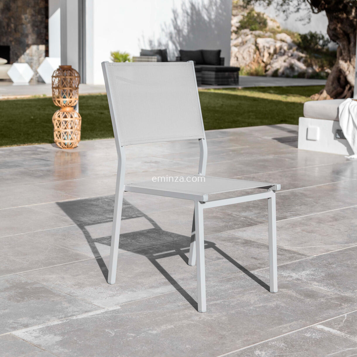 Sedia da giardino impilabile Alluminio Murano - Silver 1