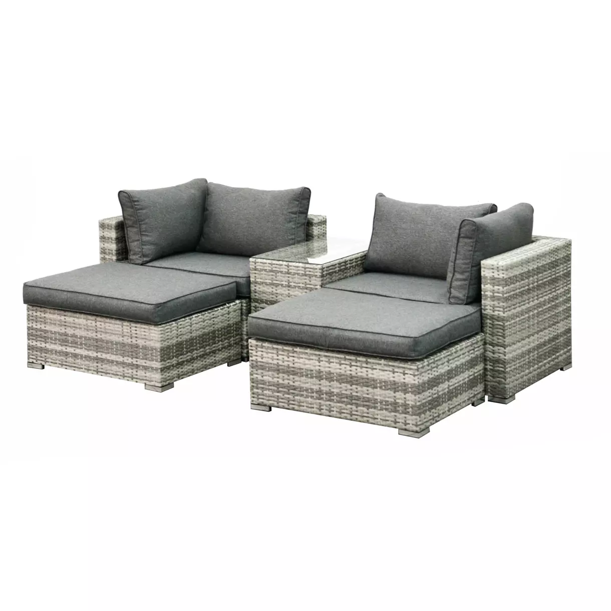 Conjunto de jardín Mallorca Gris - 4 plazas 6