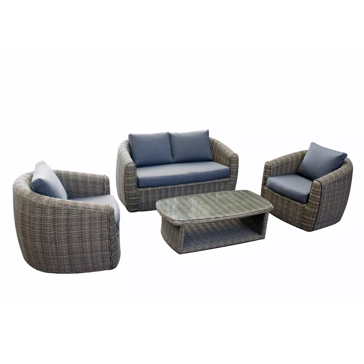 Conjunto de jardín Merida Gris - 4 plazas 6