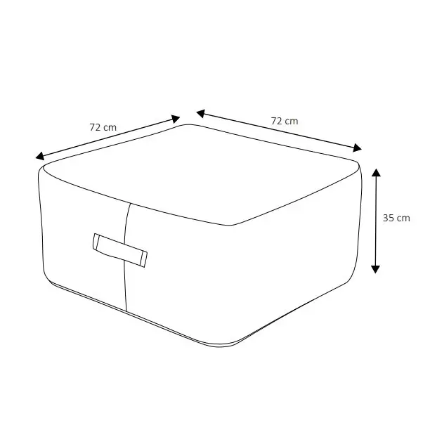 Puff de jardín hinchable cuadrado Bubble - Topo 6