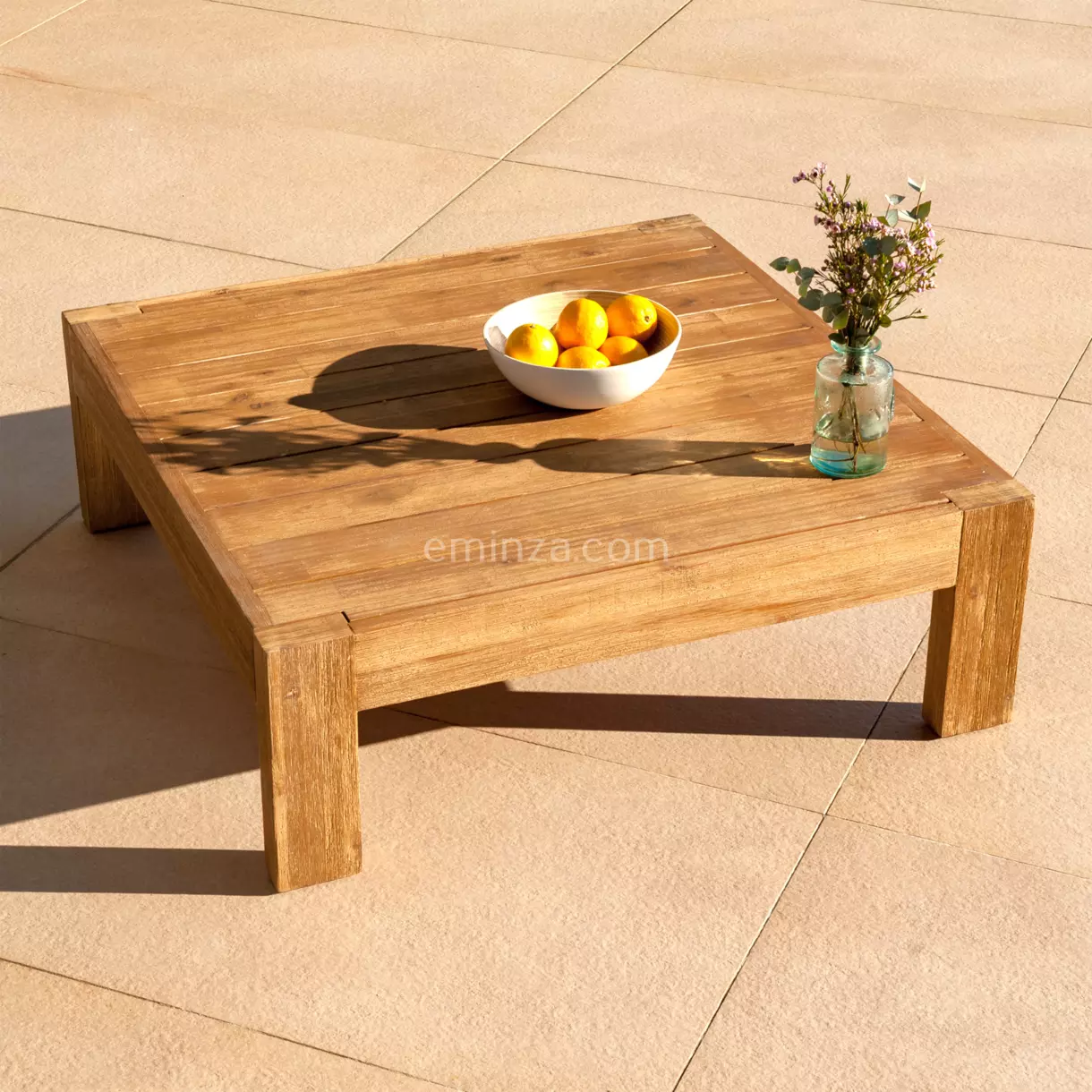 Table basse carrée Borneo - Naturel 1