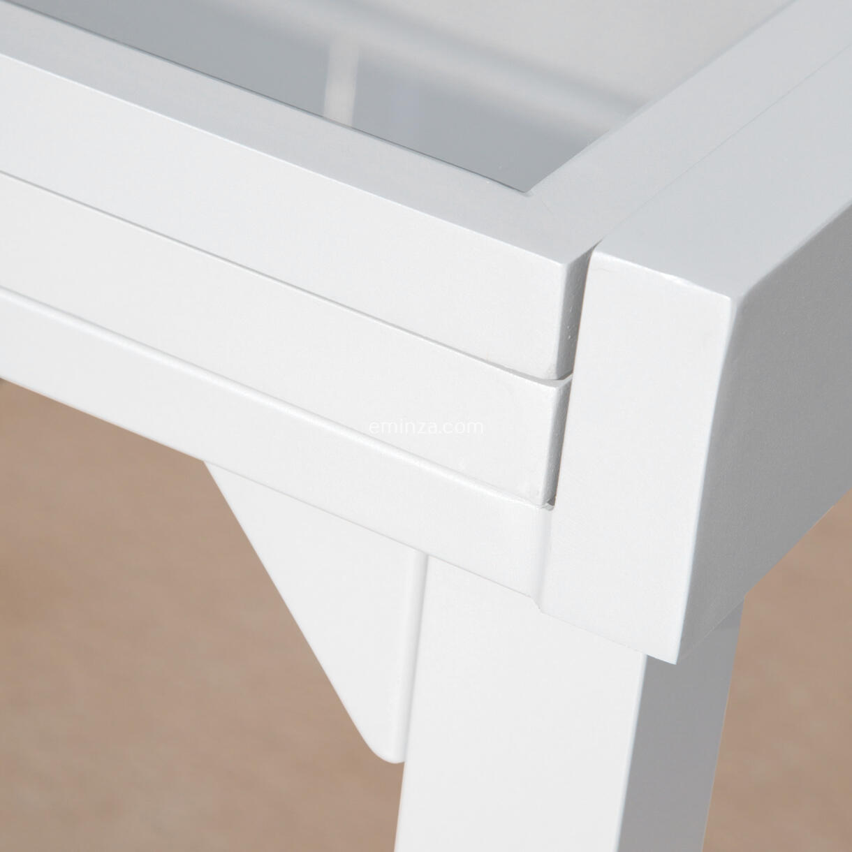Tavolo rettangolare allungabile 12 posti Alluminio Murano (320 x 100 cm) - Bianco 6