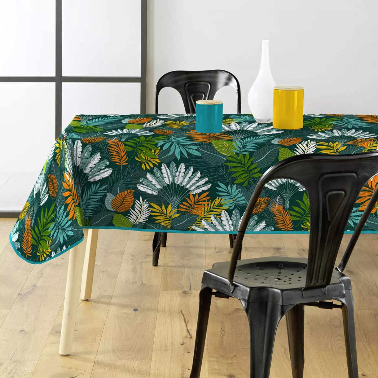Nappe rectangulaire PVC (L240 cm) Panazio Bleue 1