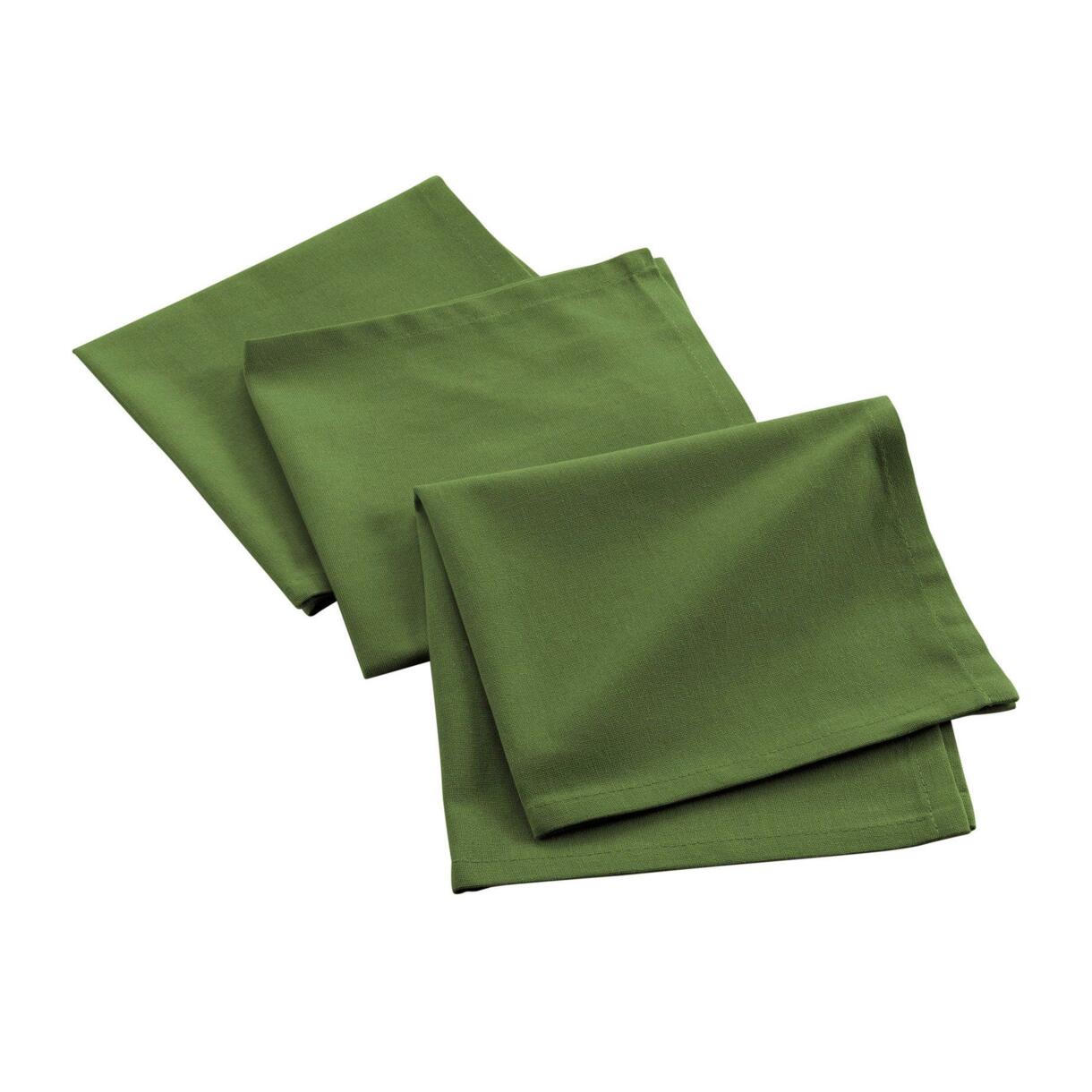 Juego de 3 servilletas en algodón  reciclado (40 cm) Mistral Verdes 1