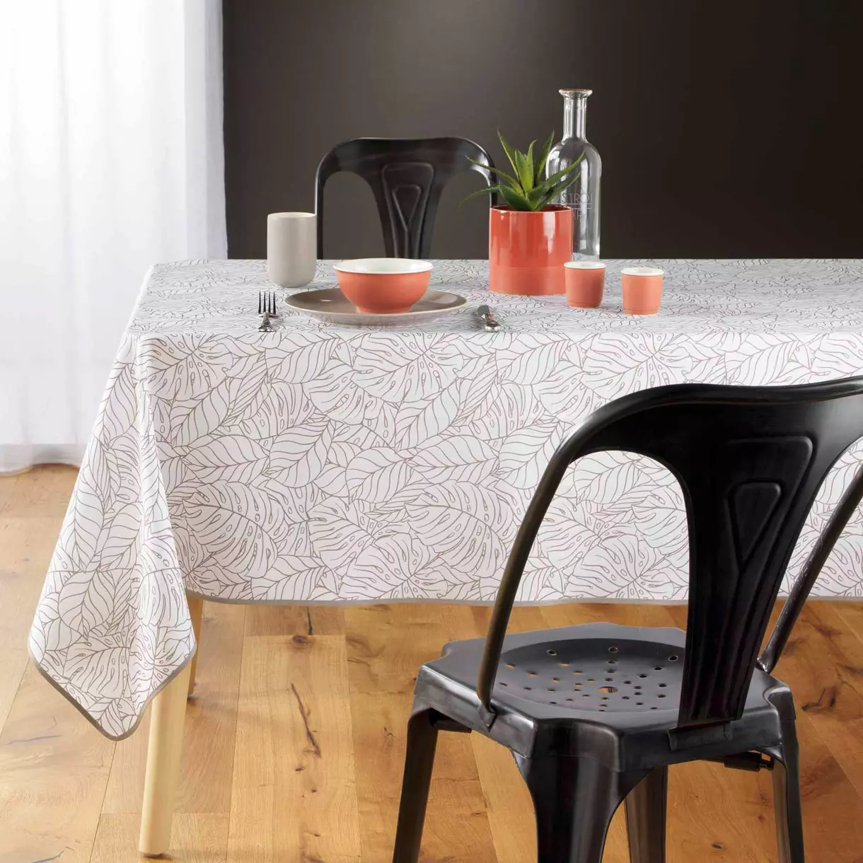 Mantel rectangular anti-mantas (L240 cm) Solea Blanco 1