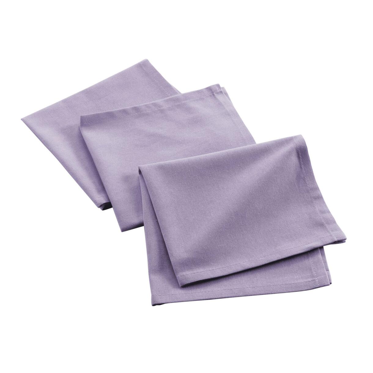 Juego de 3 servilletas en algodón  reciclado (40 cm) Mistral Violeta lila 1