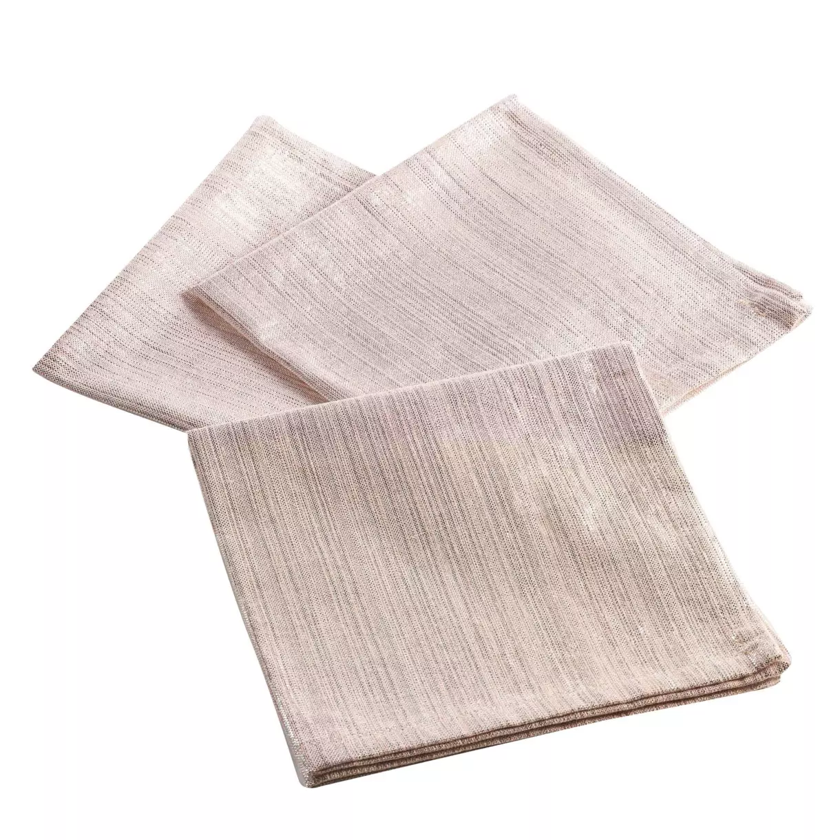 Lot de 3 serviettes coton Elegancia Rose 1