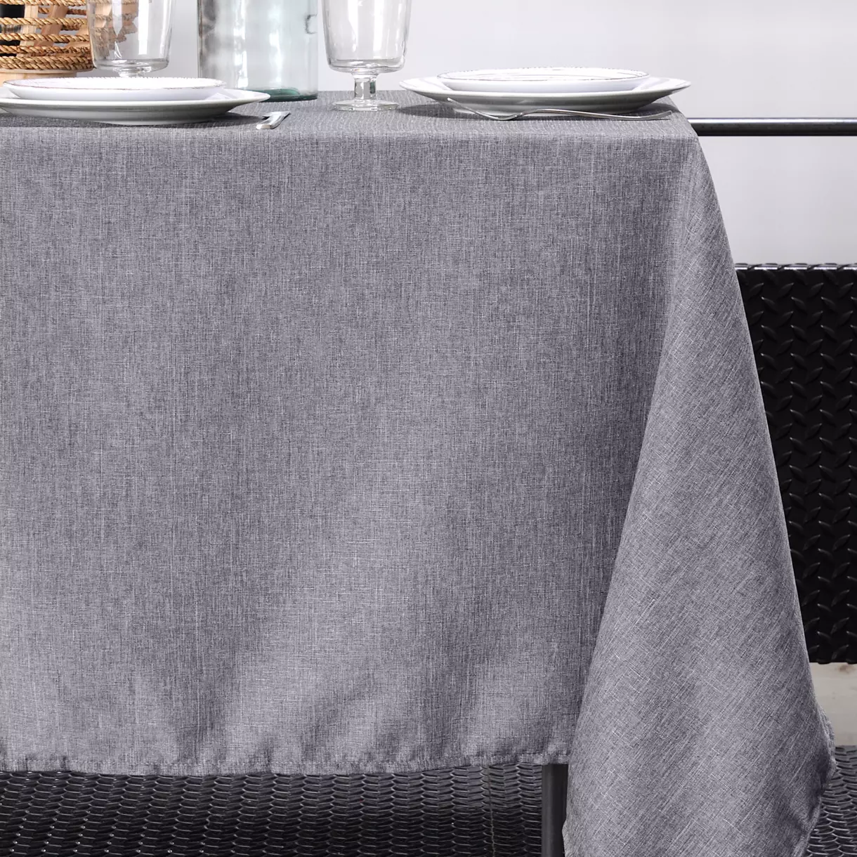 Mantel rectangular (L240 cm) Bea Grise 1