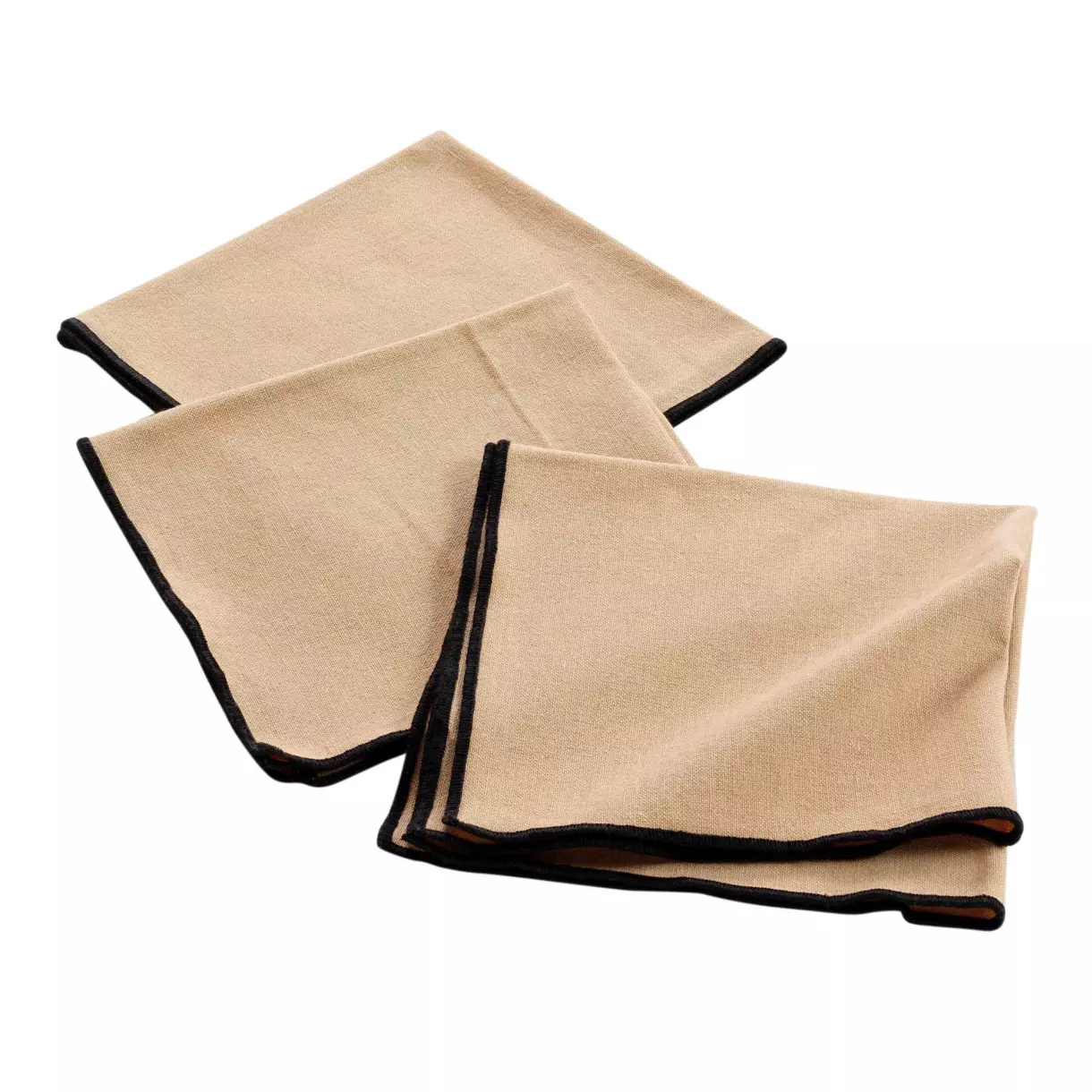 Juego de 3 servilletas algodón reciclado Mistraline Beige 1