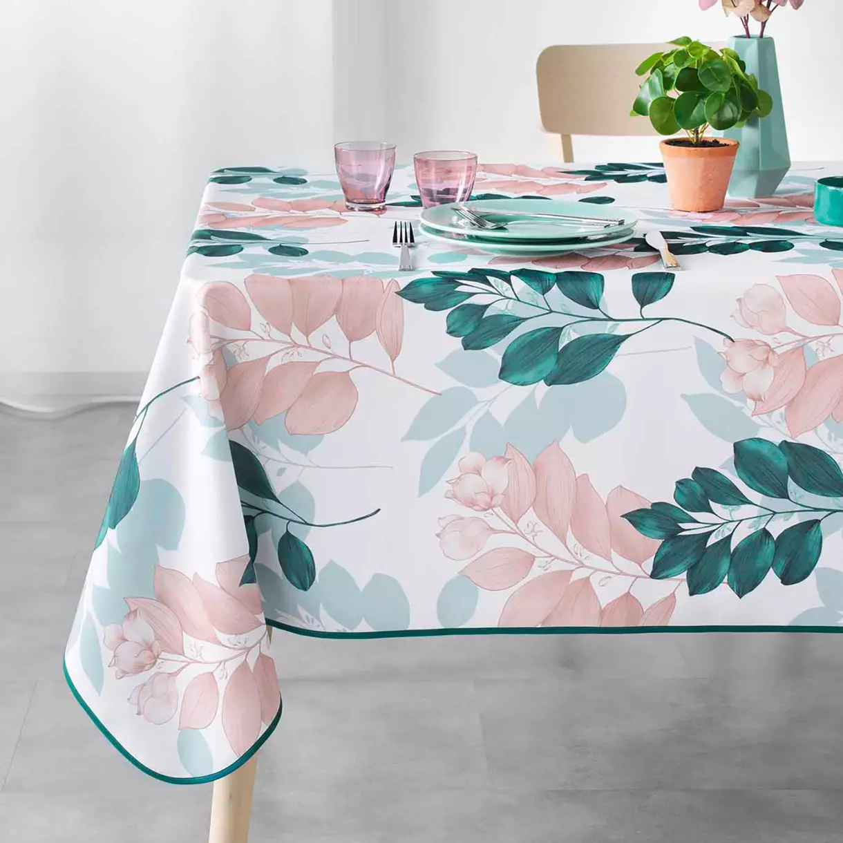 Mantel rectangular (L240 cm) Belline Blanco 1
