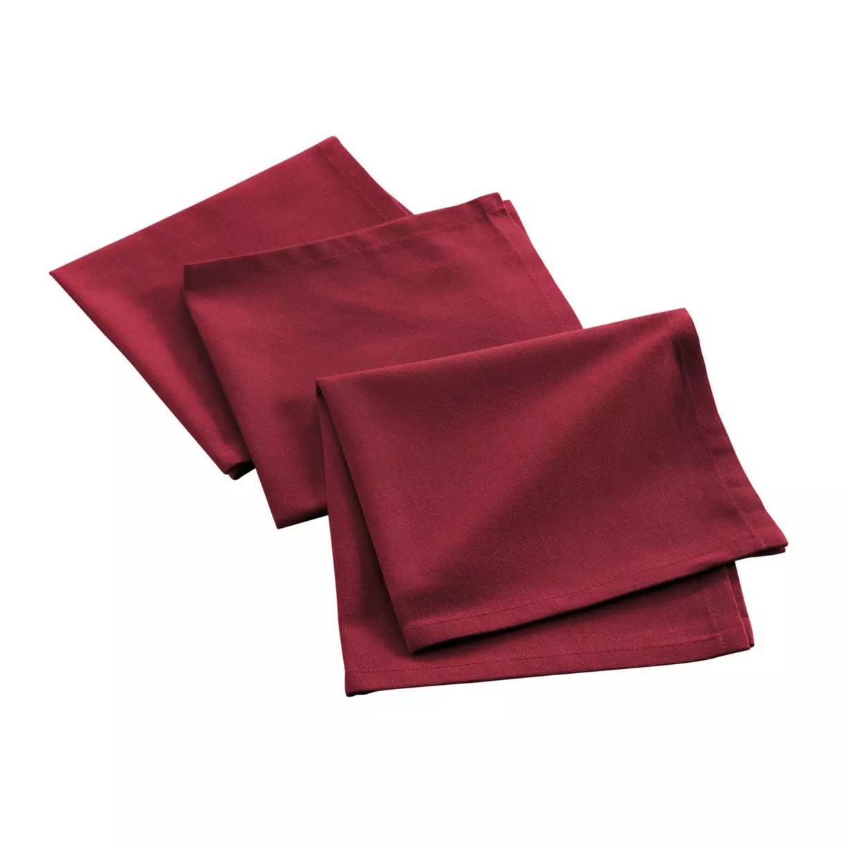 Juego de 3 servilletas en algodón reciclado (40 cm) Mistral Burdeos 1