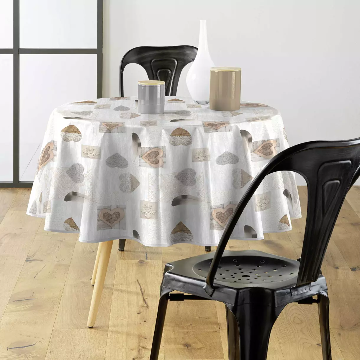 Mantel redondo PVC (D160 cm) Delicia Topo 1