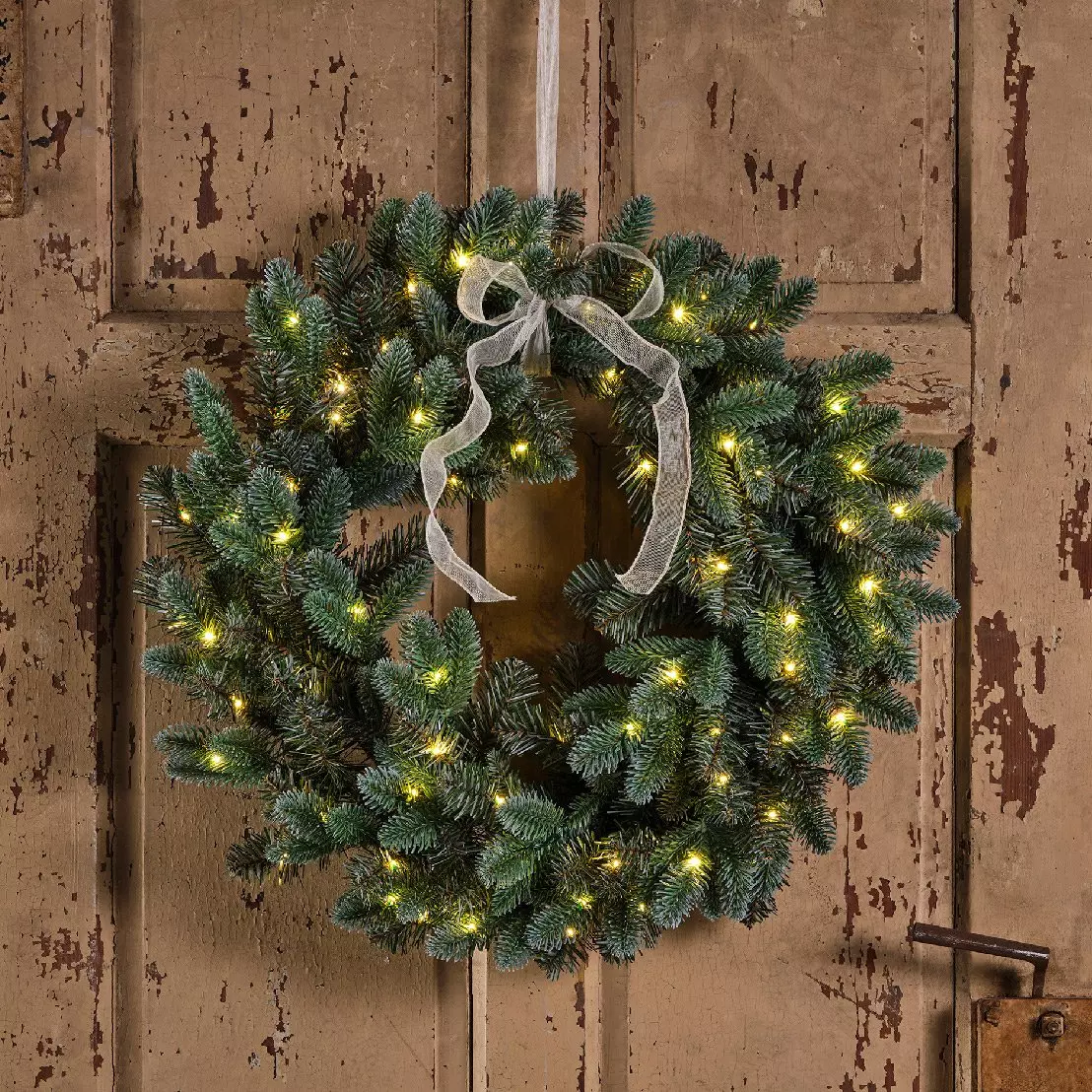 Couronne de Noël lumineuse Trondheim Blanc chaud 1