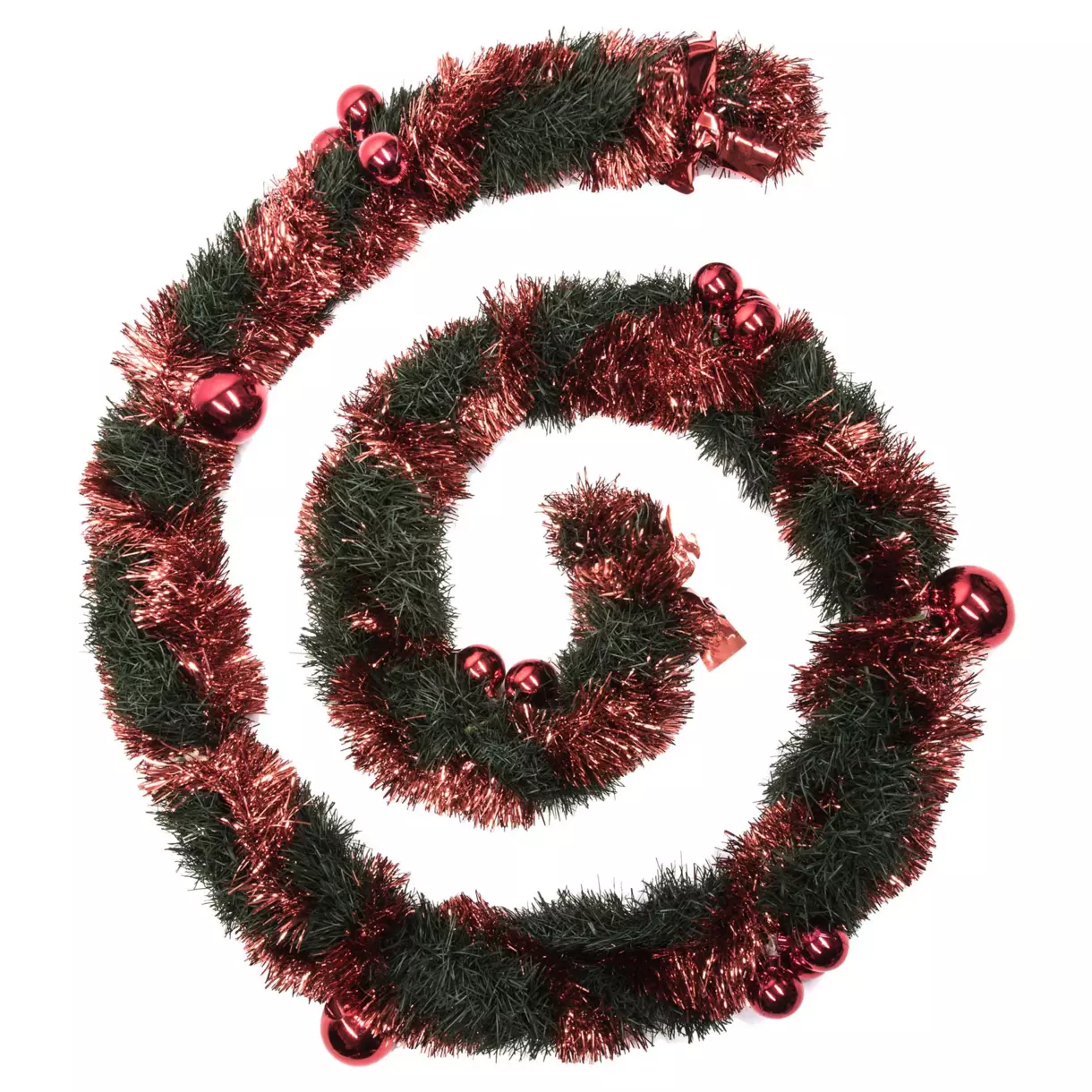 Guirnalda decorada Navidad roja 1