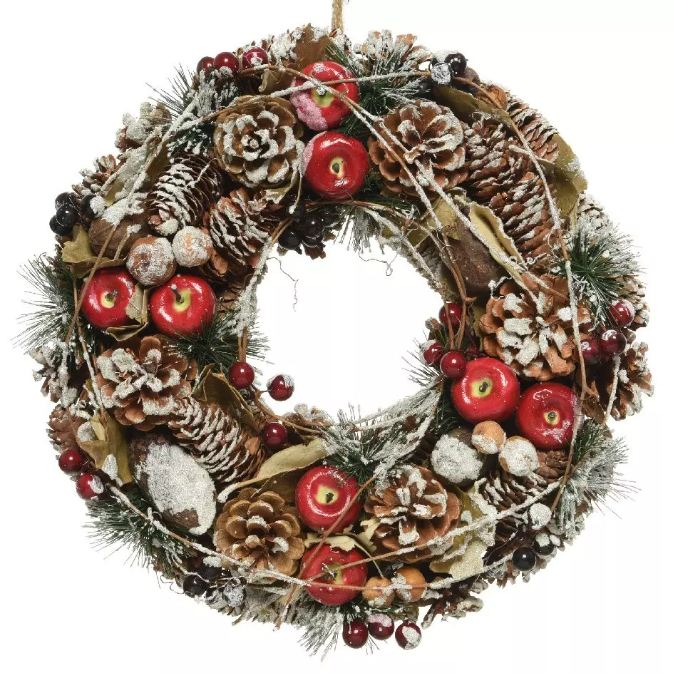 Corona de Navidad decorada Forest Wood 1