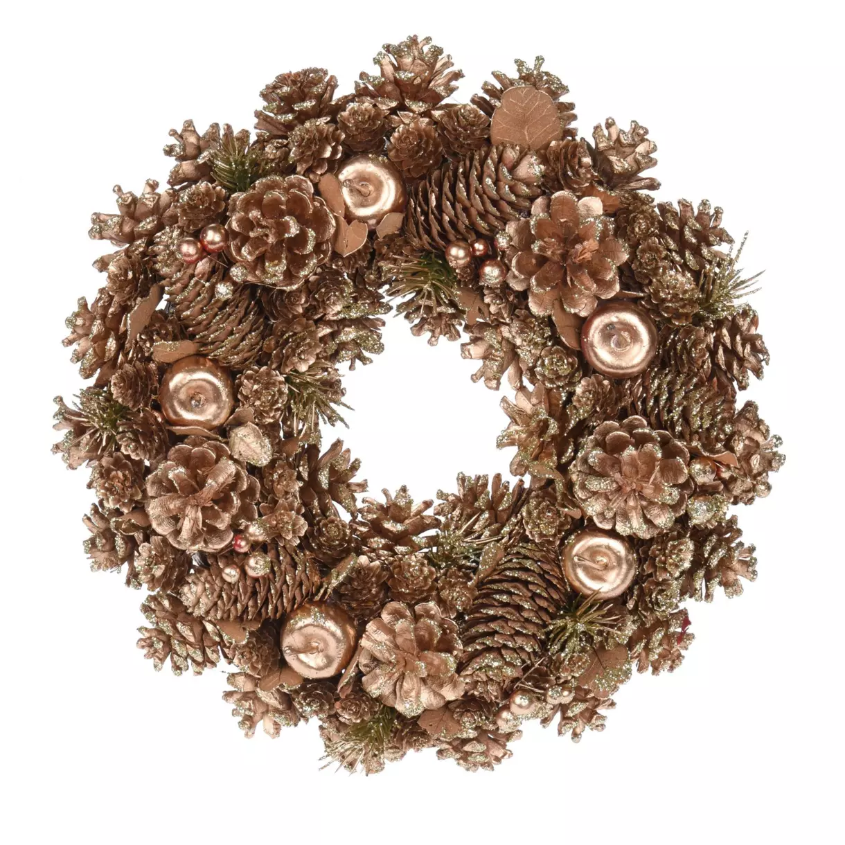 Corona de Navidad decorada Pommes naturel 1