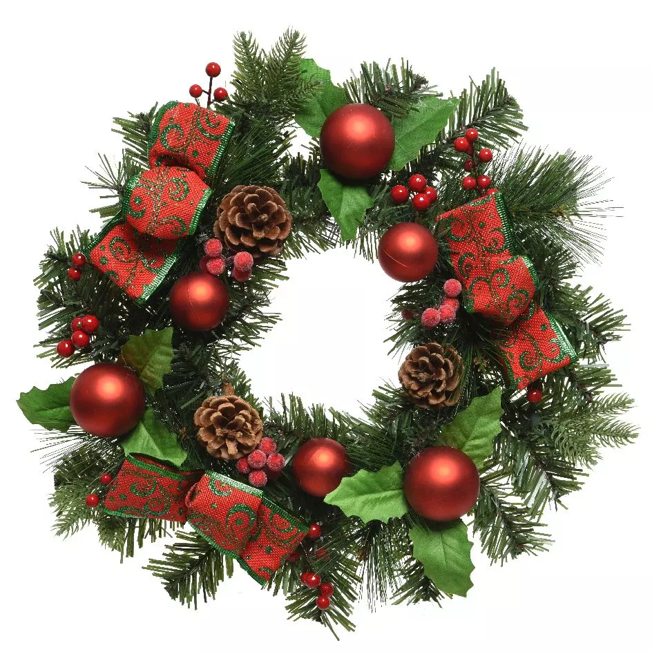Corona de Navidad decorada Nudo 1