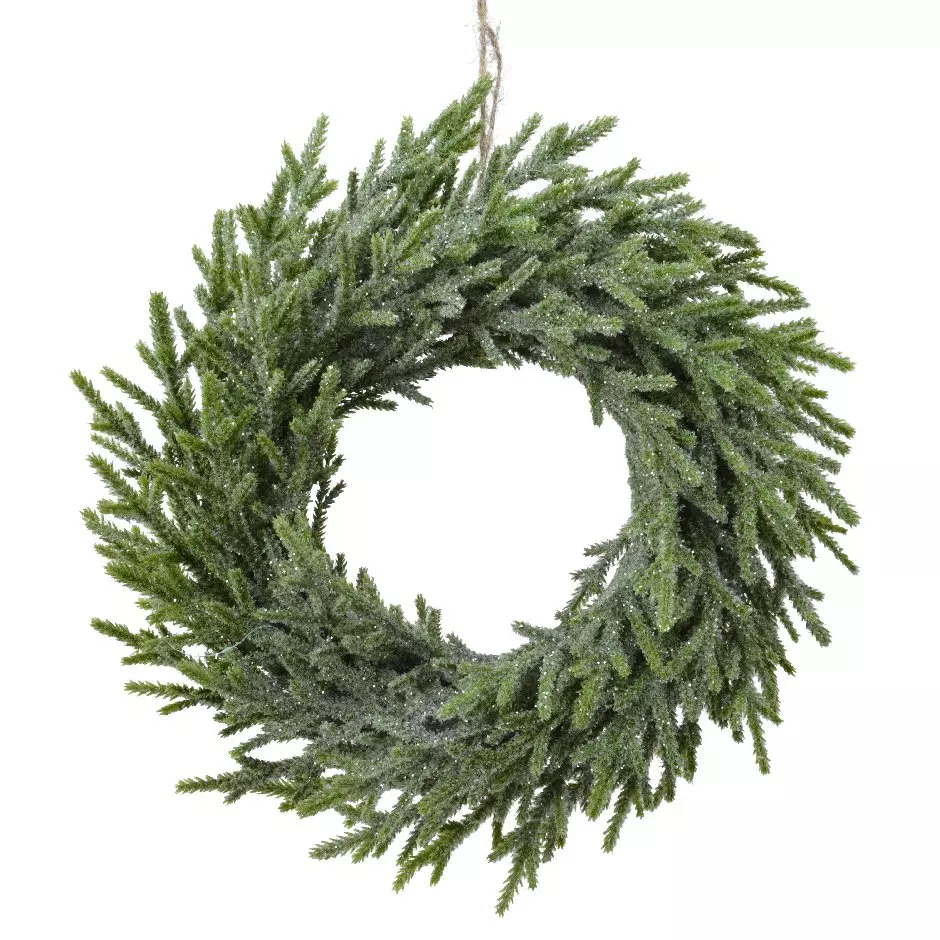 Corona de Navidad Escarchada D30 cm 1