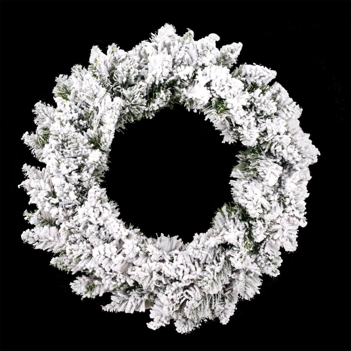 Weihnachtskranz Blooming 40 cm Verschneit  1