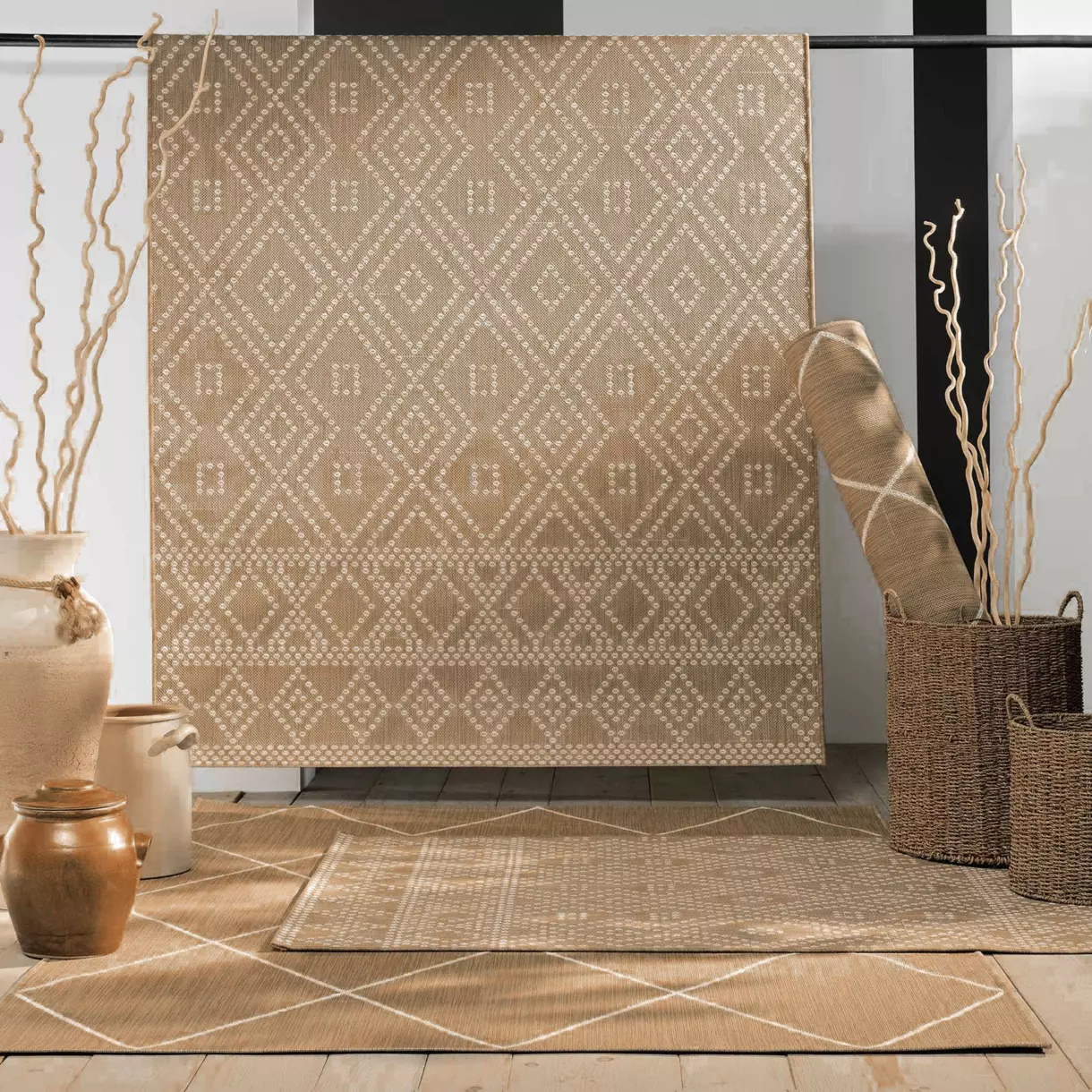 Alfombra de salón (230 cm) Tania Beige