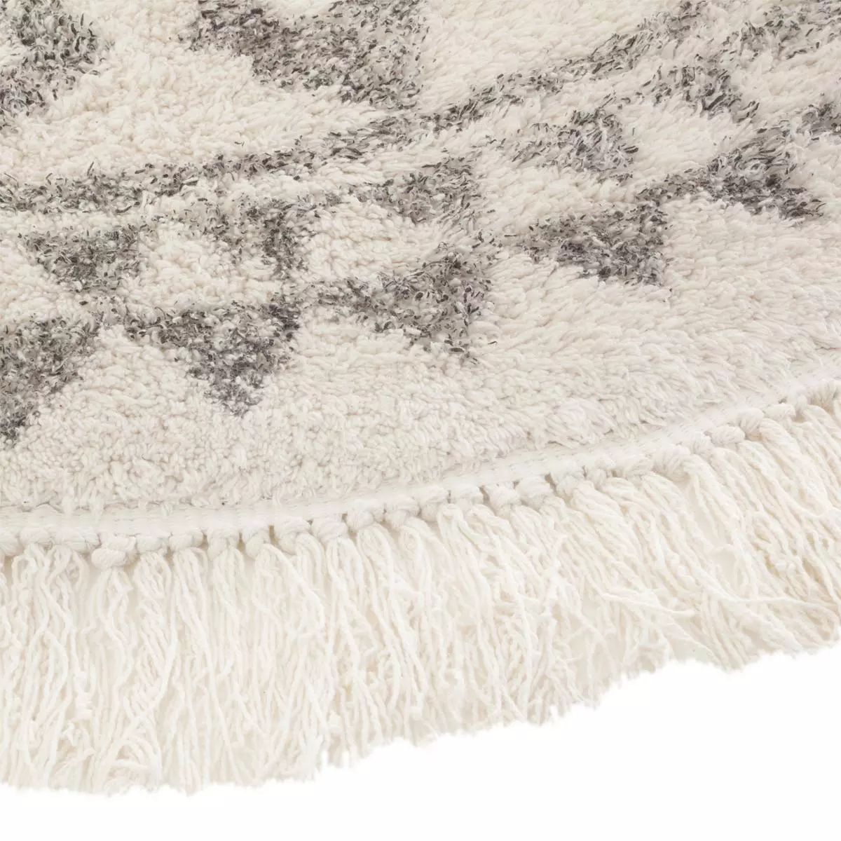 Tappeto cotone (Ø120 cm) Etnik Nero e bianco 6