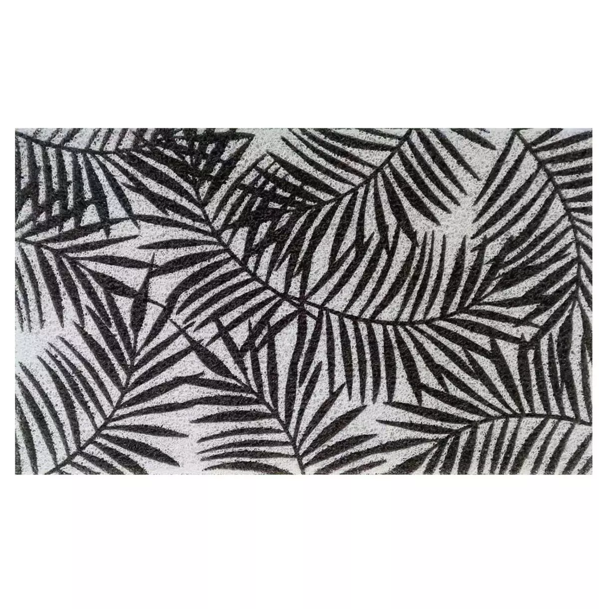 Tapis d'entrée antidérapant (75 cm) Herbarium Noir et blanc 1