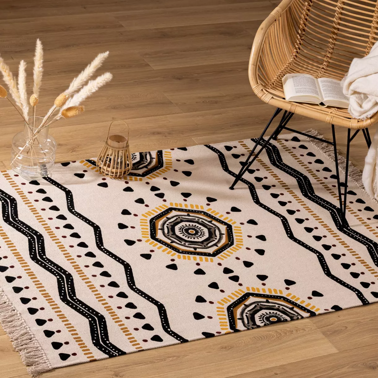 Alfombra algodón (170 cm) Tribal Multicolor 1