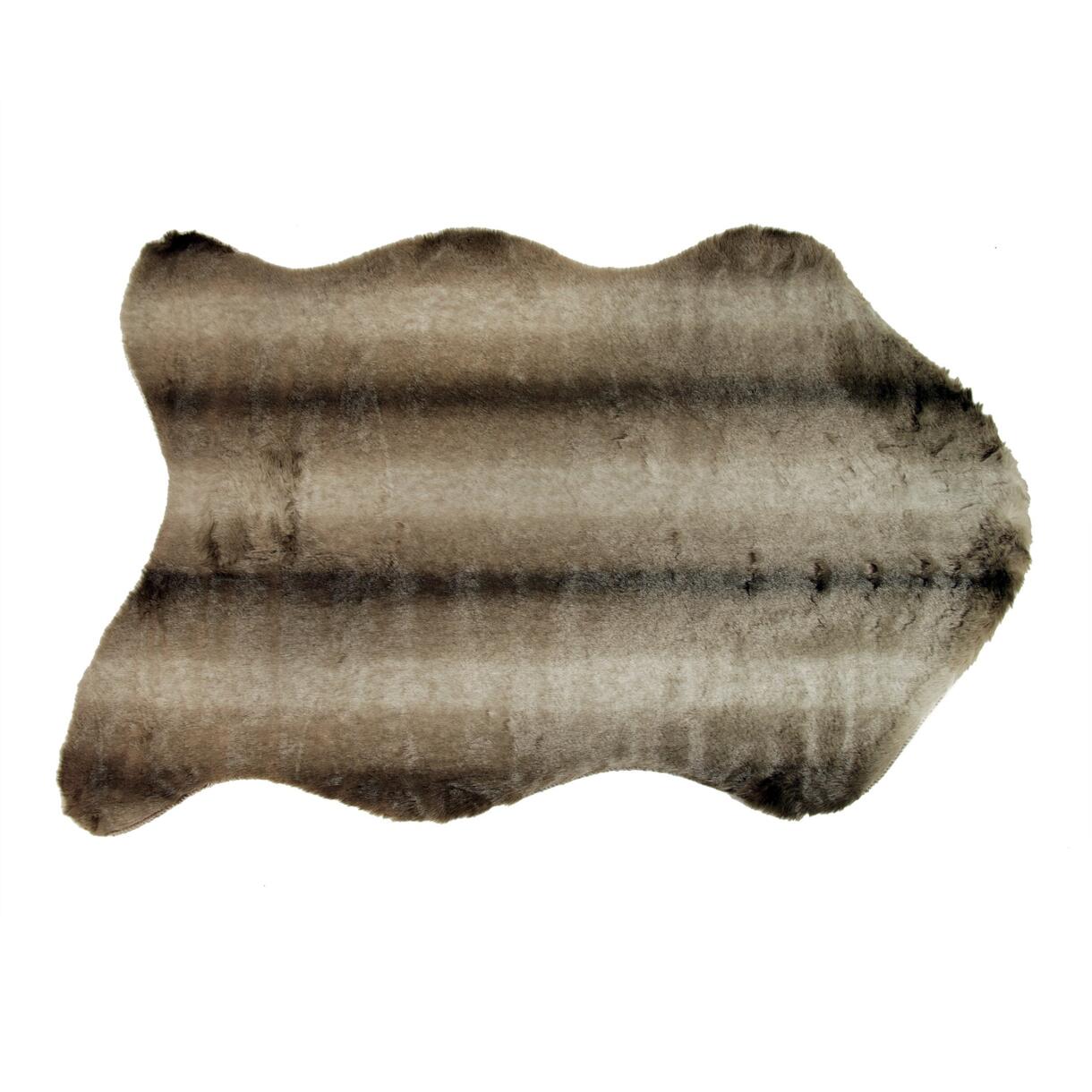 Tappeto ecopelliccia (90 cm) Grizzli Marron 1