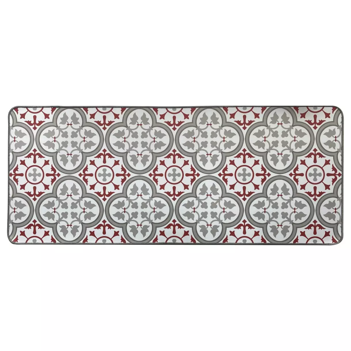 Alfombra para la entrada en caucho (120 cm) Paco  Rojo 1