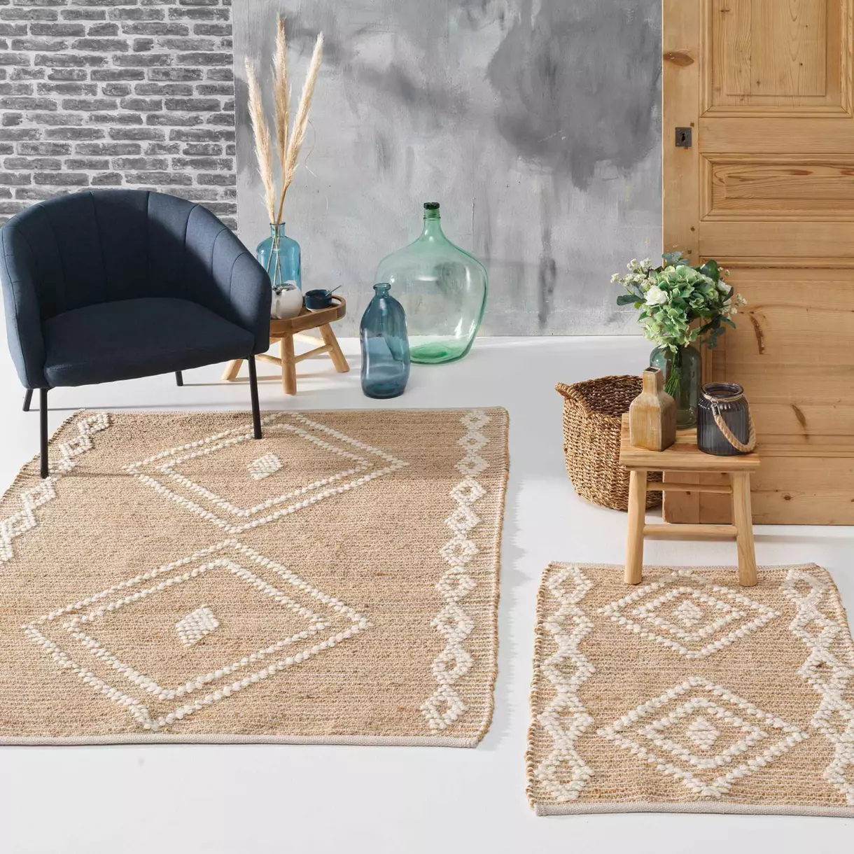 Alfombra yute (170 cm) Floty Beige 1